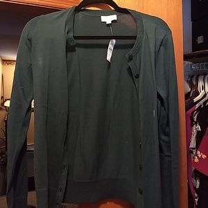 Hunter green cardigan